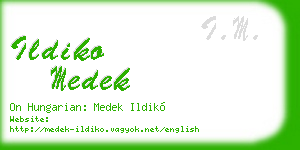 ildiko medek business card